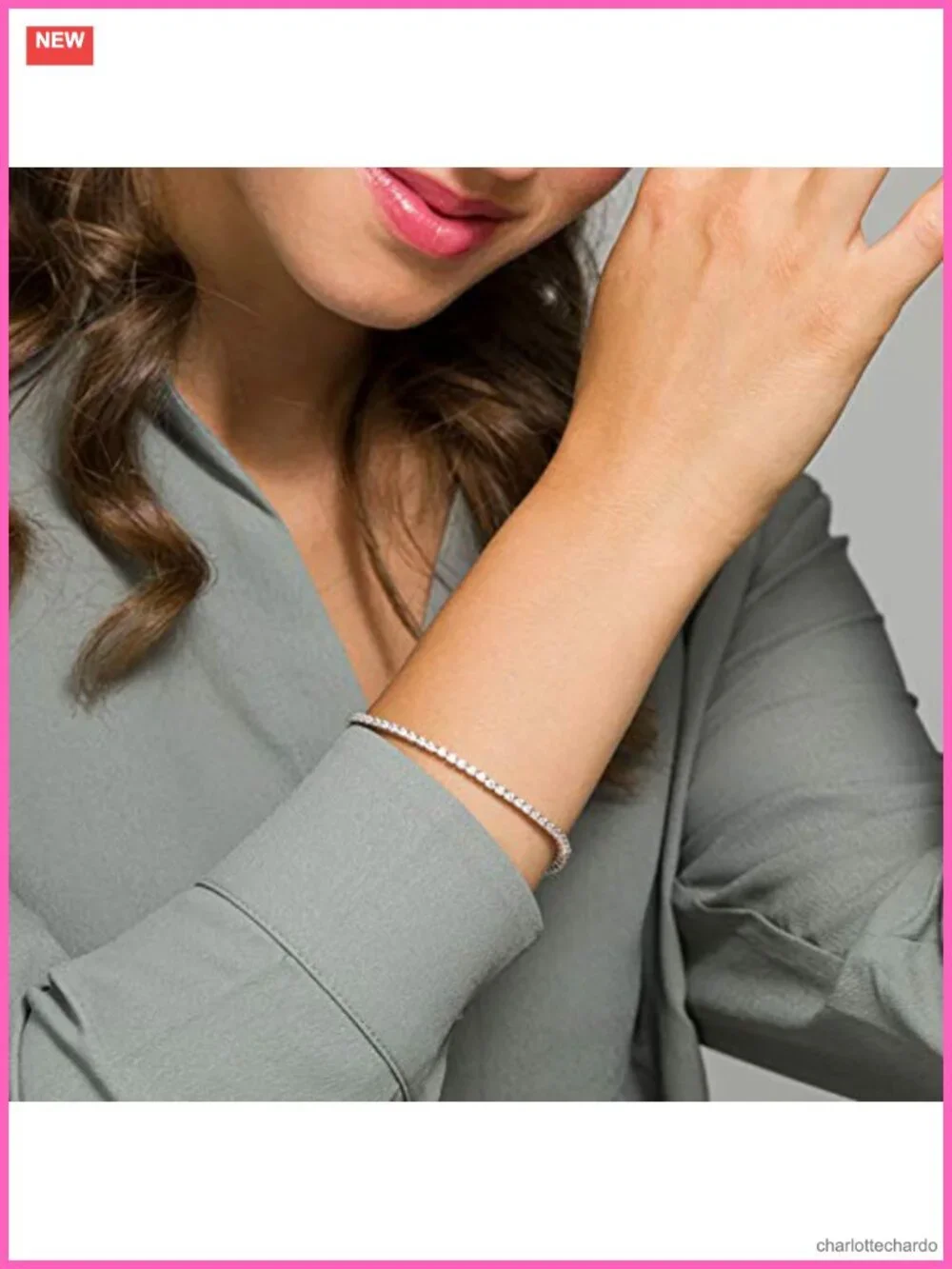 14K Gold Plated Cubic Zirconia Tennis Bracelet for Women 6.5